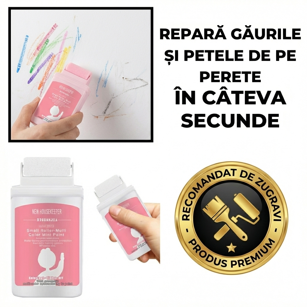Mini Rolǎ pentru reparat pereții RollFix™️ 1+1 Cadou