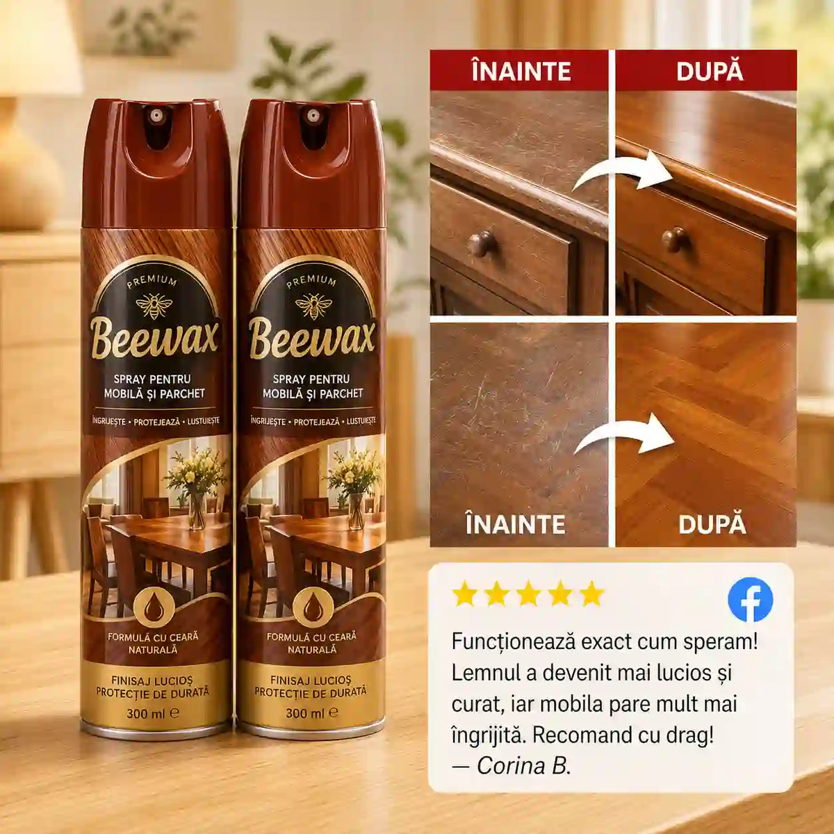 SET COMPLET pentru Lemn și Parchet - (750 ML) 1+1 GRATIS