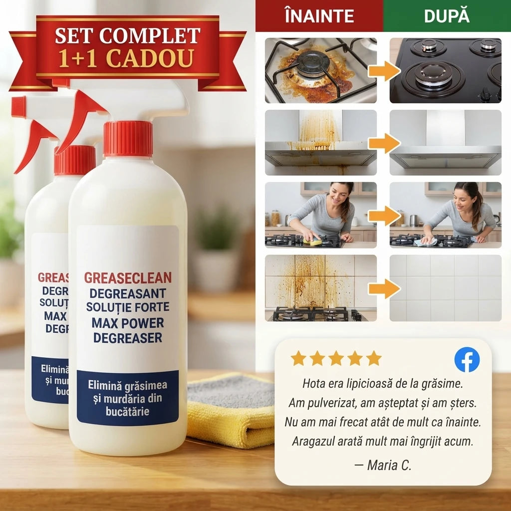 SET complet curățare grăsime GreaseClean 1+1 cadou