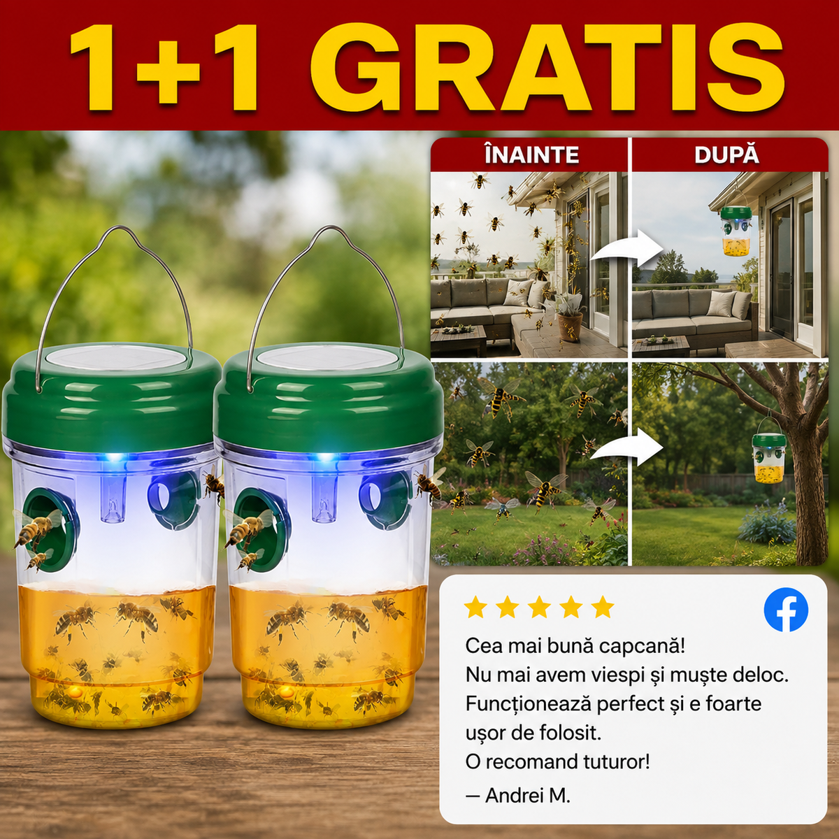 Capcană Anti-Insecte 1+1 GRATIS - FlyTrap™