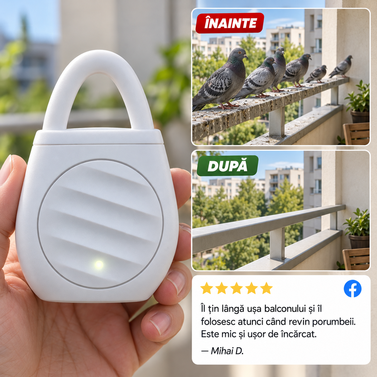 Aparat Cu Ultrasunete Pentru Păsări BirdAway™