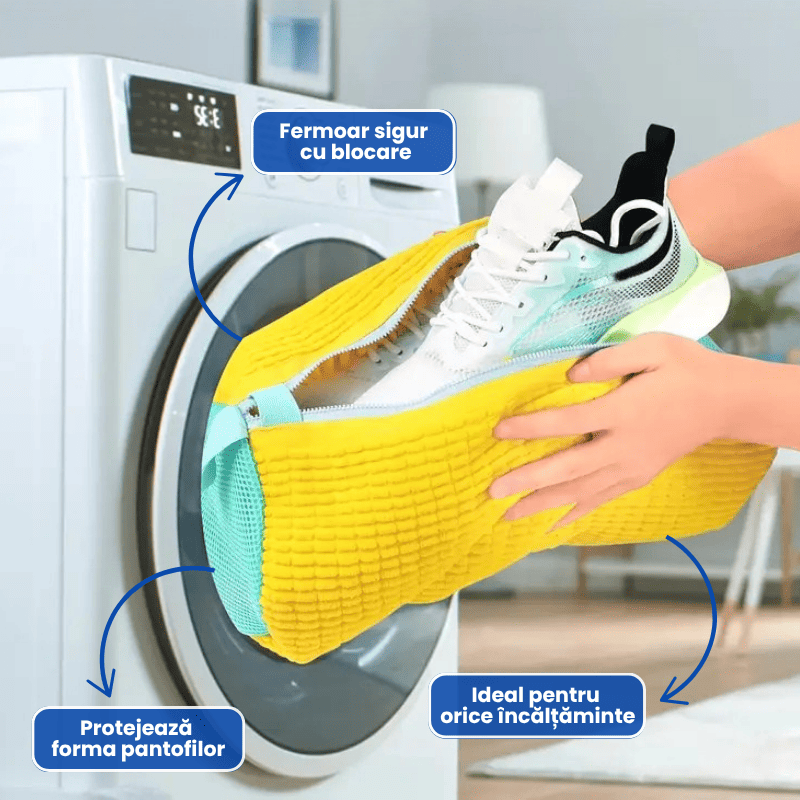 1+1 CADOU Saci Premium pentru Spălarea Încălțămintei Protecție Anti-Zgârieturi, Reutilizabil