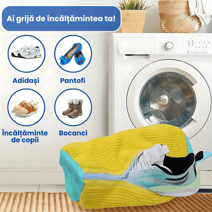 1+1 CADOU Saci Premium pentru Spălarea Încălțămintei Protecție Anti-Zgârieturi, Reutilizabil