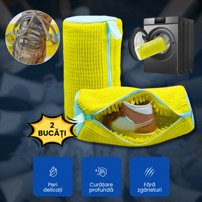 1+1 CADOU Saci Premium pentru Spălarea Încălțămintei Protecție Anti-Zgârieturi, Reutilizabil