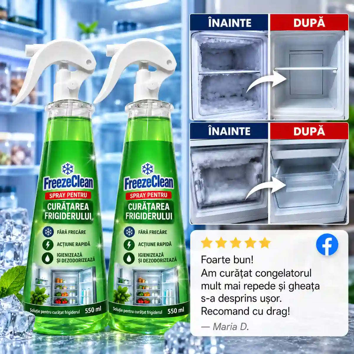 Spray Curatare Frigider - FreezeClean™