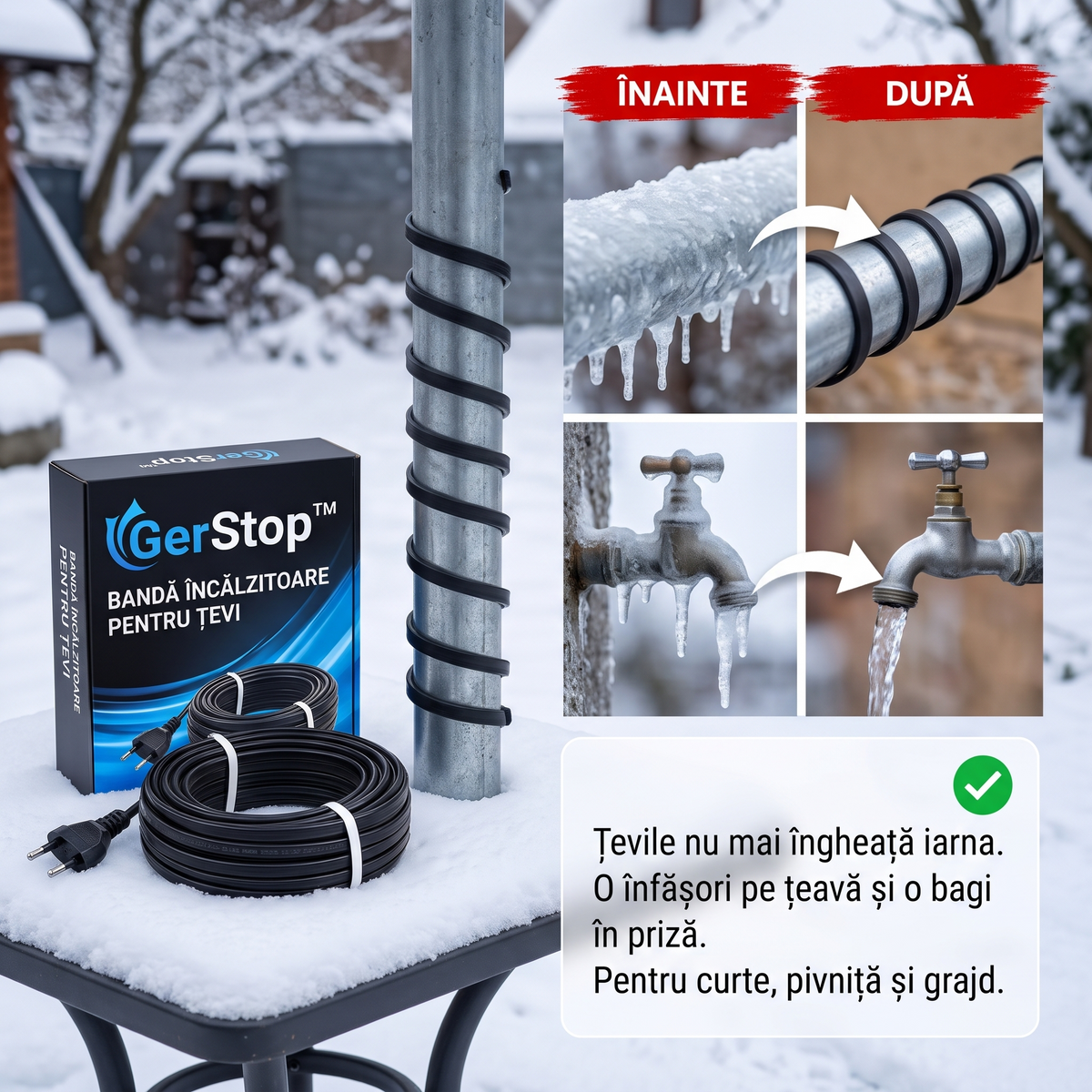 Bandă Încălzitoare pentru Țevi GerStop™