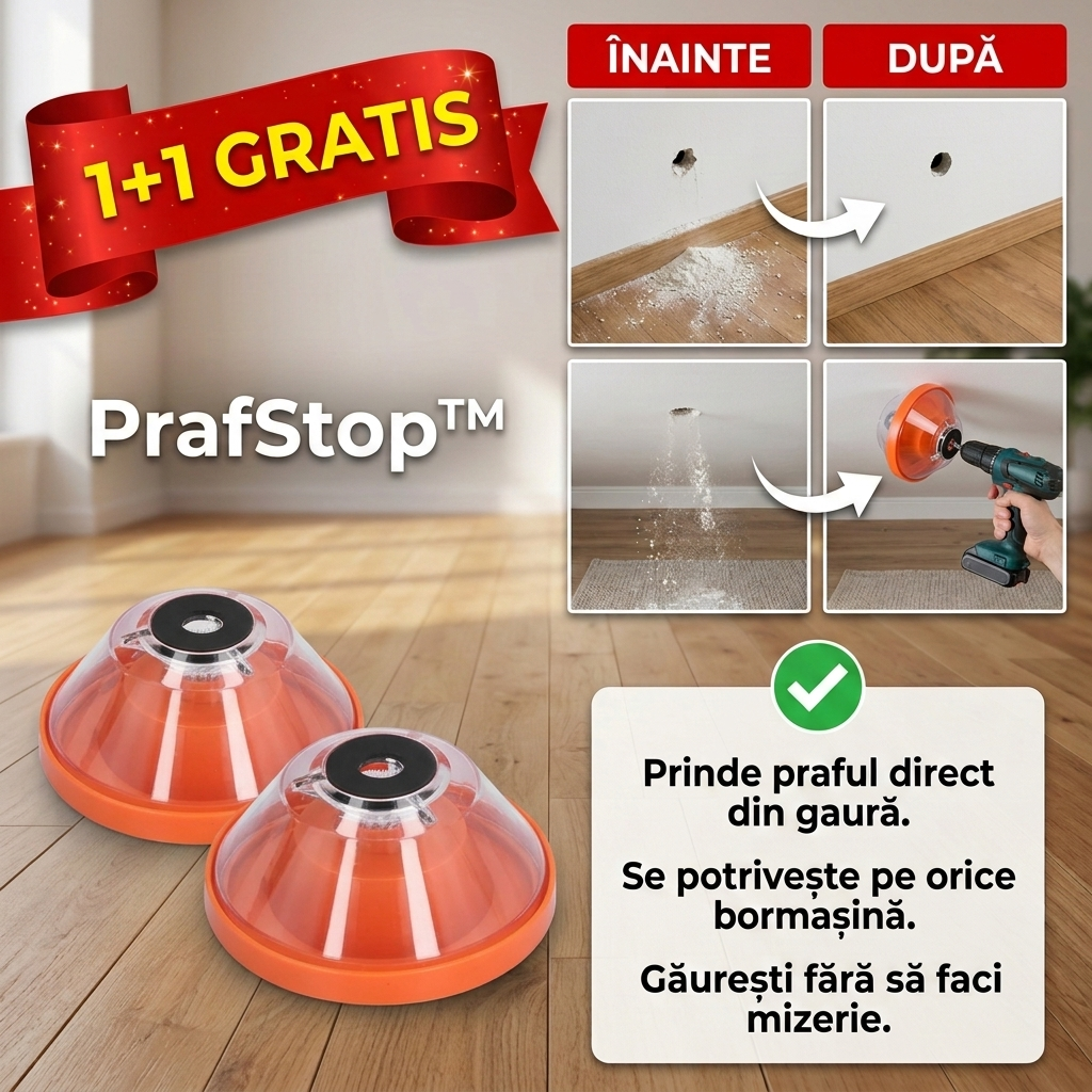 Colector de Praf pentru Bormașină PrafStop™ 1+1 GRATIS