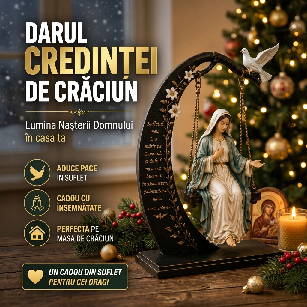 Statuetă Maica Domnului CredințăVie Crăciun