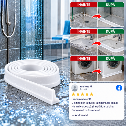 Prag de Silicon pentru Baie AquaStop™ 1+1 GRATIS